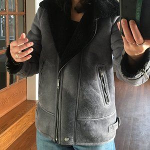 Authentic Burberry Sheepskin Aviator Jacket